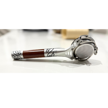 Premium 58mm Bottomless Espresso Portafilter – Rosewood Handle & Stainless Steel Design